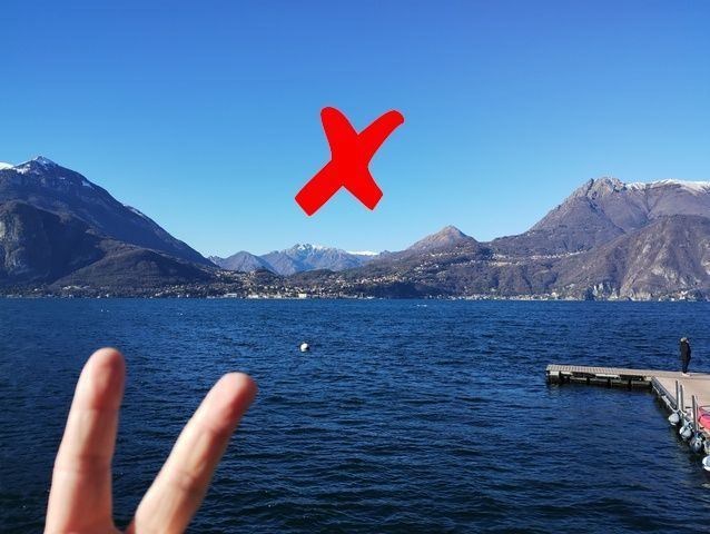 Nemmeno verso il lago! - Not valid pointing at the lake, too!