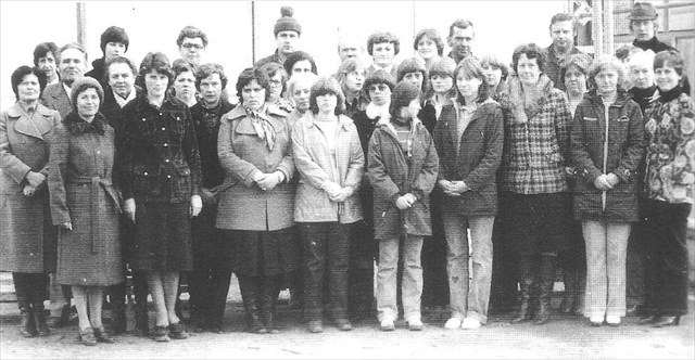 Gruppenbild der Zuchtstations-Mitarbeiter 1980