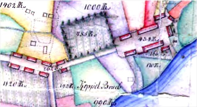 historischer Kartenausschnitt Leistens aus dem Jahr 1806