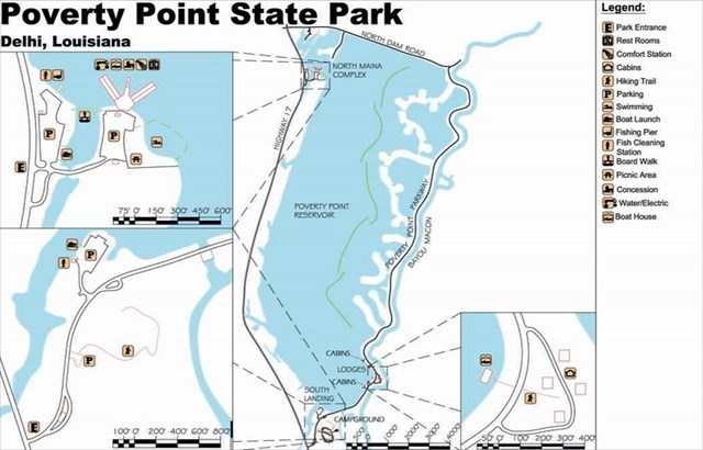 Layout Map of Poverty Point Reservoir SP