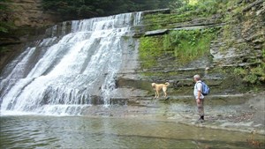 Max and I at the falls in Stoney Brook