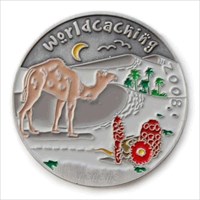 World Caching Desert coin