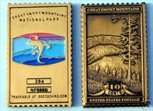Great Smoky Mtn Stamp geocoin