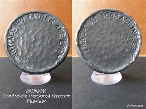 SCAVOK Handmade Personal Geocoin - Plumbum