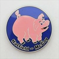 Hatfield McCoy Piggy Geocoin front
