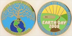Earth Day 2008 Geocoin - Gold