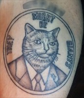TDK&#39;s TMBG Kitty President Geocoin Tattoo