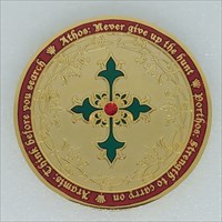 4musketeers Royalist Geocoin pol gold red green ft