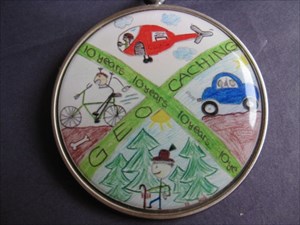 10 Years of Geocaching-Coin