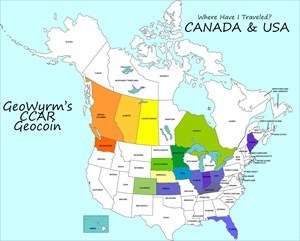 2018 Map of CCAR Geocoin