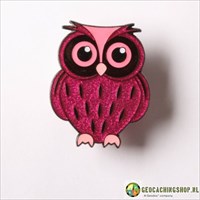 Owl-Geocoin-B6-ZU Pink Dream