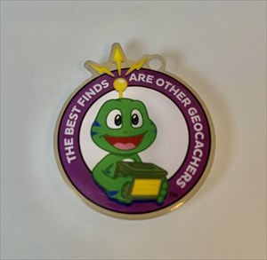 Signal the Frog wants to meet Geocachers