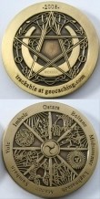 Wheel Of The Year 08 Geocoin - gold