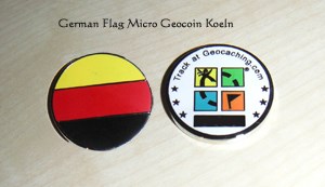 German Flag Micro Geocoin Koeln