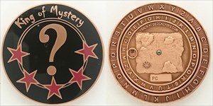King of Mystery Geocoin - Antique Copper XLE 75