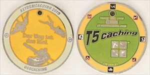 Extremcaching 2010 Geocoin - Poliertes Silber GREE
