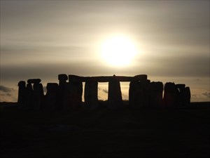 Stonehenge bei Sonnenuntergang