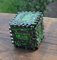 Borg Cube Geocoin black nickel