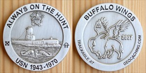 2007 Buffalo Wings Geocoin - Navy