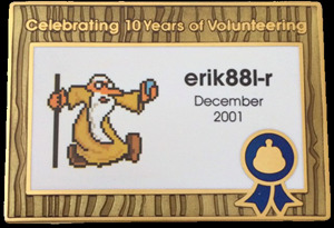 10 Years Anniversary Award Geocoin - erik88l-r