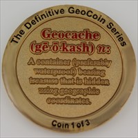 The Definitive Geocoin Series #1 Geocache Shiny Go