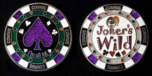 Joker&#39;s Wild Poker Chip - Purple