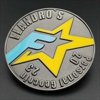 FlanDro&amp;#39;s Personal Geocoin front
