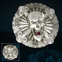 Bones &amp; Jewels - Aurora Geocoin Antique Silver
