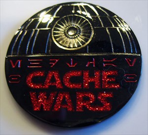 Cache Wars 2 Dark Side Geocoin front