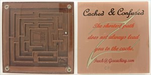 Cached &amp; Confused Geocoin - Antique Copper XLE