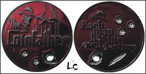 The Coinfather Geocoin - BLOODY BLACK