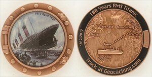 Titanic Geocoin - Copper XLE 75