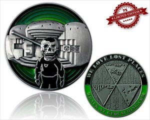 We Love Lost Places Geocoin Green Edition LE 75