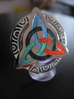 Triquetra Knot Geocoin front