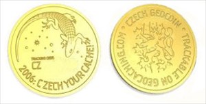 Czech gold geocoin 2006