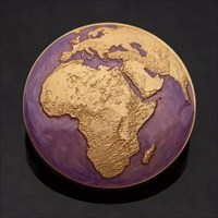Global Nomad Geocoin - Purple/Pearl