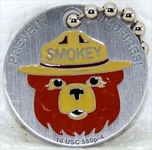 Smokey Bear Travel Tag front