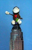 Cache Kong on Messeturm
