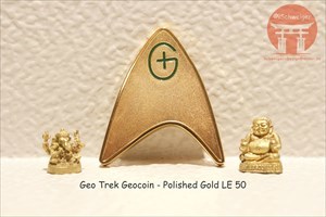 Geo Trek Geocoin - Polished Gold LE 50