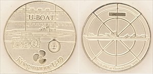U-Boat Geocoin - WWII Serie - Foggy Silver LE 75