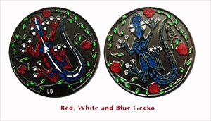 Red, White and Blue Gecko Geocoin