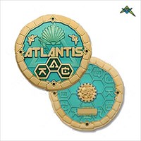 Atlantis Lost Continent Geocoin - türkis