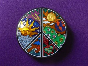 Peace Night and Day Geocoin