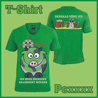 Das grüne unkalibrierte Kuh T-Shirt