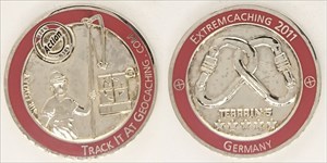 Extremcaching 2011 Geocoin - Poliertes Silber LE 1