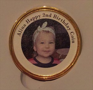 Alina Happy 2nd Birthday Coin