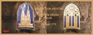 Kölner Dom Geocoin *antique silver - blue*