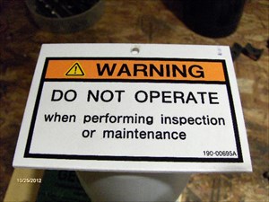 Warning, Do Not Operate