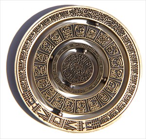 Orion&#39;s Small Mayan Calendar Geocoin Gold front