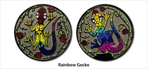 Rainbow Gecko Geocoin